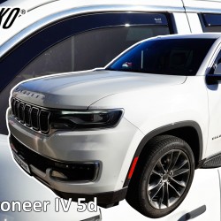 Heko - Ανεμοθραύστες για Jeep Wagoneer IV 5 Doors 2021-2025 Σετ Αυτοκινήτου Απο Εύκαμπτο Φιμέ Πλαστικό - 4 τεμ. (ΑΝΕΜ.SET19140)