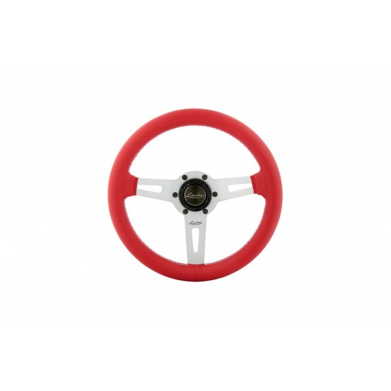 ΤΙΜΟΝΙ SHARAV 315 ΚΟΚΚΙΝΟ 315mm ΔΕΡΜΑΤΙΝΟ ΤΡΙΑΚΤΙΝΟ ΜΕ ΑΣΗΜΙ ΛΑΜΑ