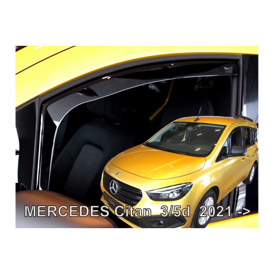 ΑΝΕΜΟΘΡΑΥΣΤΕΣ ΓΙΑ MECEDES CITAN 3/5D 2021+ ΖΕΥΓΑΡΙ ΑΠΟ ΕΥΚΑΜΠΤΟ ΦΙΜΕ ΠΛΑΣΤΙΚΟ HEKO - 2 ΤΕΜ.