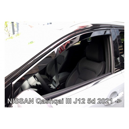 ΑΝΕΜΟΘΡΑΥΣΤΕΣ ΓΙΑ NISSAN QASHQAI J12 5D 2021+ ΣΕΤ ΑΥΤΟΚΙΝΗΤΟΥ ΑΠΟ ΕΥΚΑΜΠΤΟ ΦΙΜΕ ΠΛΑΣΤΙΚΟ HEKO - 4 ΤΕΜ.