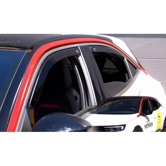 ΑΝΕΜΟΘΡΑΥΣΤΕΣ ΓΙΑ OPEL MOKKA B 5D 2020+ /MOKKA-e 5D 2020+-ΣΕΤ ΑΥΤΟΚΙΝΗΤΟΥ ΑΠΟ ΕΥΚΑΜΠΤΟ ΦΙΜΕ ΠΛΑΣΤΙΚΟ HEKO - 4 ΤΕΜ.