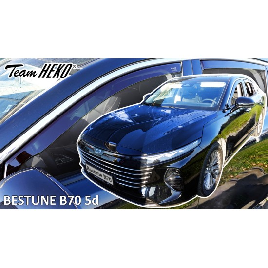 Heko - Ανεμοθραύστες για Bestune B70 5 Doors 2020+ Σετ Αυτοκινήτου Απο Εύκαμπτο Φιμέ Πλαστικό - 4 τεμ. (ΑΝΕΜ.SET29138)