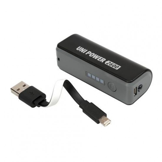 POWER PACK 2600mAh 1000mA ΜΕ ΚΑΛΩΔΙΟ ΓΙΑ APPLE ΚΑΙ ANDROID POWER PACK 2600mAh 1000mA ΜΕ ΚΑΛΩΔΙΟ ΓΙΑ APPLE ΚΑΙ ANDROID