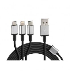 ΚΑΛΩΔΙΟ USB ΦΟΡΤΙΣΗΣ CERBERO 100 cm (3 ΑΝΤΑΠΤΟΡΕΣ TYPE C/APPLE/MICRO USB - 8 PIN) SILVER LINE ΚΑΛΩΔΙΟ USB ΦΟΡΤΙΣΗΣ CERBERO 100 cm (3 ΑΝΤΑΠΤΟΡΕΣ TYPE C/APPLE/MICRO USB - 8 PIN) SILVER LINE