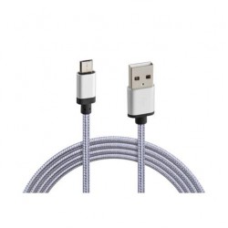 ΚΑΛΩΔΙΟ ΦΟΡΤΙΣΗΣ ΚΑΙ ΣΥΓΧΡΟΝΙΣΜΟΥ MICRO USB SUPER RESISTANT 100cm SILVER LINE ΚΑΛΩΔΙΟ ΦΟΡΤΙΣΗΣ ΚΑΙ ΣΥΓΧΡΟΝΙΣΜΟΥ MICRO USB SUPER RESISTANT 100cm SILVER LINE