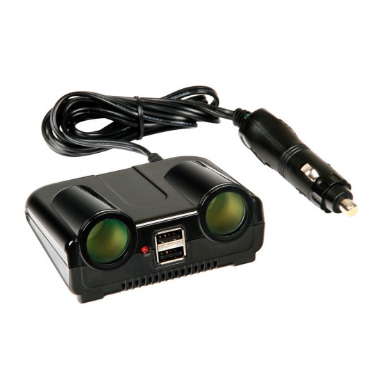 ΑΝΤΑΠΤΟΡΑΣ 2ΠΛΟΣ ΑΝΑΠΤΗΡΑ + 2USB 12/24V ΑΝΤΑΠΤΟΡΑΣ 2ΠΛΟΣ ΑΝΑΠΤΗΡΑ + 2USB 12/24V