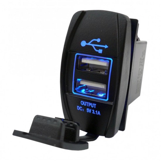 ΔΙΠΛΗ ΘΥΡΑ USB 12/24V - 5V - 3100mA ΜΕ ΚΑΠΑΚΙ ΣΕ ΠΛΑΙΣΙΟ ΔΙΑΚΟΠΤΗ ΔΙΠΛΗ ΘΥΡΑ USB 12/24V - 5V - 3100mA ΜΕ ΚΑΠΑΚΙ ΣΕ ΠΛΑΙΣΙΟ ΔΙΑΚΟΠΤΗ