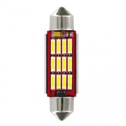 ΛΑΜΠΑΚΙ ΠΛΑΦΟΝΙΕΡΑΣ 12V 12x41mm 150lm ΛΕΥΚΟ MEGA-LED12 (ΔΙΠΛΗΣ ΠΟΛΙΚΟΤΗΤΑΣ- CAN-BUS) BLISTER 1ΤΕΜ.