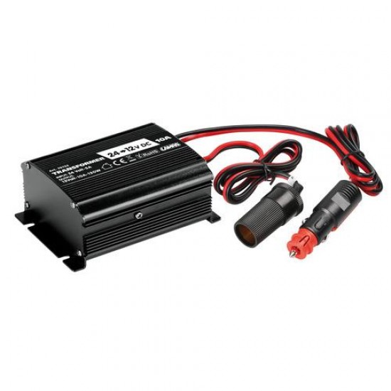 ΜΕΤΑΣΧΗΜΑΤΙΣΤΗΣ ΑΝΑΠΤΗΡΑ ΑΠΟ 24V 5Α ΣΕ 12V 10A 120W ΜΕ ΚΑΛΩΔΙΟ 75cm ΜΕΤΑΣΧΗΜΑΤΙΣΤΗΣ ΑΝΑΠΤΗΡΑ ΑΠΟ 24V 5Α ΣΕ 12V 10A 120W ΜΕ ΚΑΛΩΔΙΟ 75cm