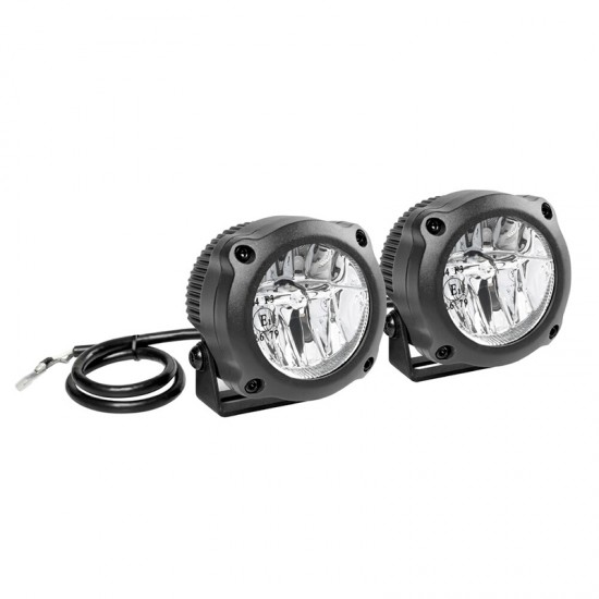 Lampa - Προβολείς Aux LED MAX LUM 2 Fog Beam 12V 2 LED 10W 740lm 6000K με Βάση Στήριξης, Στεγανότητα IP67 και Έγκριση E1 - 2 Τεμ. (9046.1-LM)