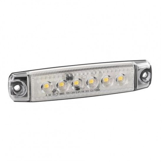ΦΩΣ ΟΓΚΟΥ 6LED ΛΕΥΚΟ 12/24V 96mm ΑΔΙΑΒΡΟΧΟ 1ΤΕΜ. ΦΩΣ ΟΓΚΟΥ 6LED ΛΕΥΚΟ 12/24V 96mm ΑΔΙΑΒΡΟΧΟ 1ΤΕΜ.