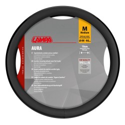 Lampa - Κάλυμμα Τιμονιού Φορτηγού Aura Skeentex Μαύρο Μέγεθος M Ø44–46cm Ultra-Soft, Αντιολισθητικό, Φάρδος 10cm - 1 τεμ. (L9707.3)