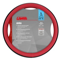 Lampa - Κάλυμμα Τιμονιού Φορτηγού Aura Skeentex Κόκκινο Μέγεθος L Ø46–48cm Ultra-Soft, Αντιολισθητικό, Φάρδος 10cm - 1 τεμ. (L9708.0)