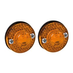 Φώτα Ογκου Φορτηγού 24V 1 Led 2τεμ Πορτοκαλί S-11 Φώτα Ογκου Φορτηγού 24V 1 Led 2τεμ Πορτοκαλί S-11