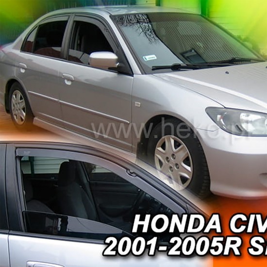 ΑΝΕΜΟΘΡΑΥΣΤΕΣ ΓΙΑ HONDA CIVIC VII 4D SEDAN 2001-2005 ΖΕΥΓΑΡΙ ΑΠΟ ΕΥΚΑΜΠΤΟ ΦΙΜΕ ΠΛΑΣΤΙΚΟ HEKO - 2 ΤΕΜ.