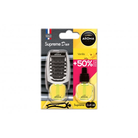 ΑΡΩΜΑΤΙΚΟ ΑΕΡΑΓΩΓΟΥ AROMA SUPREME DUO +50% ΒΑΝΙΛΙΑ AMIO - 1 ΤΕΜ. ΑΡΩΜΑΤΙΚΟ ΑΕΡΑΓΩΓΟΥ AROMA SUPREME DUO +50% ΒΑΝΙΛΙΑ AMIO - 1 ΤΕΜ.