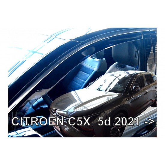 ΑΝΕΜΟΘΡΑΥΣΤΕΣ ΓΙΑ CITROEN C5 X 5D 2021-2023  ΖΕΥΓΑΡΙ ΑΠΟ ΕΥΚΑΜΠΤΟ ΦΙΜΕ ΠΛΑΣΤΙΚΟ HEKO - 2 ΤΕΜ.