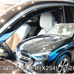ΑΝΕΜΟΘΡΑΥΣΤΕΣ ΓΙΑ MERCEDES GLC X254 5D 2022+ - ΣΕΤ ΑΥΤΟΚΙΝΗΤΟΥ ΑΠΟ ΕΥΚΑΜΠΤΟ ΦΙΜΕ ΠΛΑΣΤΙΚΟ HEKO - 4 ΤΕΜ.