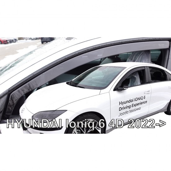 ΑΝΕΜΟΘΡΑΥΣΤΕΣ ΓΙΑ HYUNDAI IONIQ 6 4D 2022+ ΖΕΥΓΑΡΙ ΑΠΟ ΕΥΚΑΜΠΤΟ ΦΙΜΕ ΠΛΑΣΤΙΚΟ HEKO - 2 ΤΕΜ