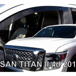 ΑΝΕΜΟΘΡΑΥΣΤΕΣ ΓΙΑ NISSAN TITAN 4D 2015+ ΣΕΤ ΑΥΤΟΚΙΝΗΤΟΥ ΑΠΟ ΕΥΚΑΜΠΤΟ ΦΙΜΕ ΠΛΑΣΤΙΚΟ HEKO - 4 ΤΕΜ.