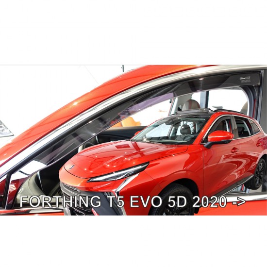 ΑΝΕΜΟΘΡΑΥΣΤΕΣ ΓΙΑ FORTHING T5 EVO 5D 2020+ ΣΕΤ ΑΥΤΟΚΙΝΗΤΟΥ ΑΠΟ ΕΥΚΑΜΠΤΟ ΦΙΜΕ ΠΛΑΣΤΙΚΟ HEKO - 4 ΤΕΜ.