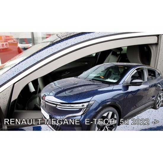 ΑΝΕΜΟΘΡΑΥΣΤΕΣ ΓΙΑ RENAULT MEGANE E-TECH 5D 2022+? ΖΕΥΓΑΡΙ ΑΠΟ ΕΥΚΑΜΠΤΟ ΦΙΜΕ ΠΛΑΣΤΙΚΟ HEKO - 2 ΤΕΜ.