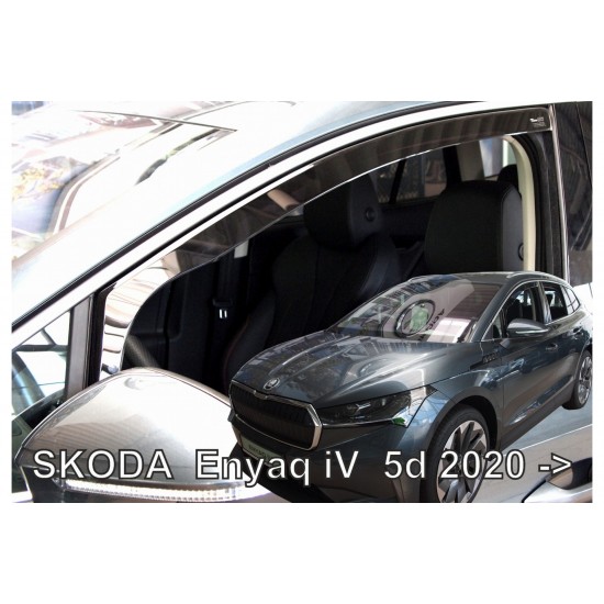 ΑΝΕΜΟΘΡΑΥΣΤΕΣ ΓΙΑ SKODA ENYAQ 5D 2020+ ΑΥΤΟΚΙΝΗΤΟΥ ΑΠΟ ΕΥΚΑΜΠΤΟ ΦΙΜΕ ΠΛΑΣΤΙΚΟ HEKO - 2 ΤΕΜ.