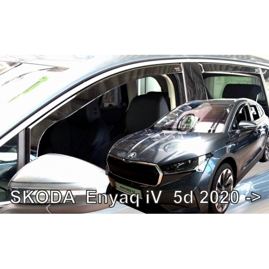 ΑΝΕΜΟΘΡΑΥΣΤΕΣ ΓΙΑ SKODA ENYAQ 5D 2020+ ΣΕΤ ΑΥΤΟΚΙΝΗΤΟΥ ΑΠΟ ΕΥΚΑΜΠΤΟ ΦΙΜΕ ΠΛΑΣΤΙΚΟ HEKO - 4 ΤΕΜ.
