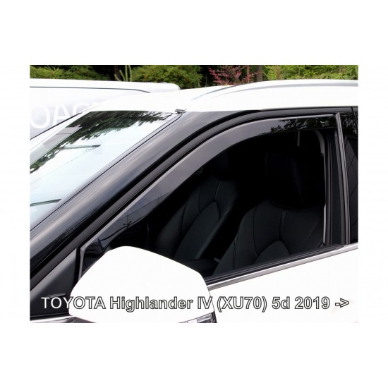 ΑΝΕΜΟΘΡΑΥΣΤΕΣ ΓΙΑ TOYOTA HIGHLANDER (XU70) 5D 2019+ ΑΥΤΟΚΙΝΗΤΟΥ ΑΠΟ ΕΥΚΑΜΠΤΟ ΦΙΜΕ ΠΛΑΣΤΙΚΟ HEKO - 2 ΤΕΜ.