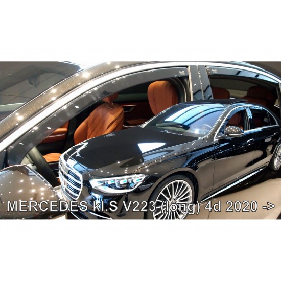 ΑΝΕΜΟΘΡΑΥΣΤΕΣ ΓΙΑ MERCEDES S W223 /V223 4D 2020+ ΣΕΤ ΑΥΤΟΚΙΝΗΤΟΥ ΑΠΟ ΕΥΚΑΜΠΤΟ ΦΙΜΕ ΠΛΑΣΤΙΚΟ HEKO - 4 ΤΕΜ.