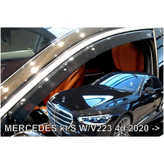 ΑΝΕΜΟΘΡΑΥΣΤΕΣ ΓΙΑ MERCEDES S W223 /V223 4D 2020+ ΖΕΥΓΑΡΙ ΑΠΟ ΕΥΚΑΜΠΤΟ ΦΙΜΕ ΠΛΑΣΤΙΚΟ HEKO - 2 ΤΕΜ.