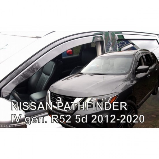 ΑΝΕΜΟΘΡΑΥΣΤΕΣ ΓΙΑ NISSAN PATHFINDER IV R52 5D 2012-2020 ?ΖΕΥΓΑΡΙ ΑΠΟ ΕΥΚΑΜΠΤΟ ΦΙΜΕ ΠΛΑΣΤΙΚΟ HEKO - 2 ΤΕΜ.