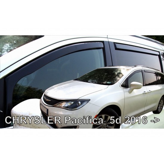 ΑΝΕΜΟΘΡΑΥΣΤΕΣ ΓΙΑ CHRYSLER PACIFICA SW 2016+ ΣΕΤ ΑΥΤΟΚΙΝΗΤΟΥ ΑΠΟ ΕΥΚΑΜΠΤΟ ΦΙΜΕ ΠΛΑΣΤΙΚΟ HEKO - 4 ΤΕΜ.