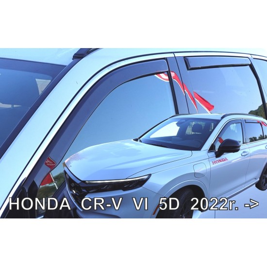 ΑΝΕΜΟΘΡΑΥΣΤΕΣ ΓΙΑ HONDA CR-V 5D 2022+  ΣΕΤ ΑΥΤΟΚΙΝΗΤΟΥ ΑΠΟ ΕΥΚΑΜΠΤΟ ΦΙΜΕ ΠΛΑΣΤΙΚΟ HEKO - 4 ΤΕΜ.