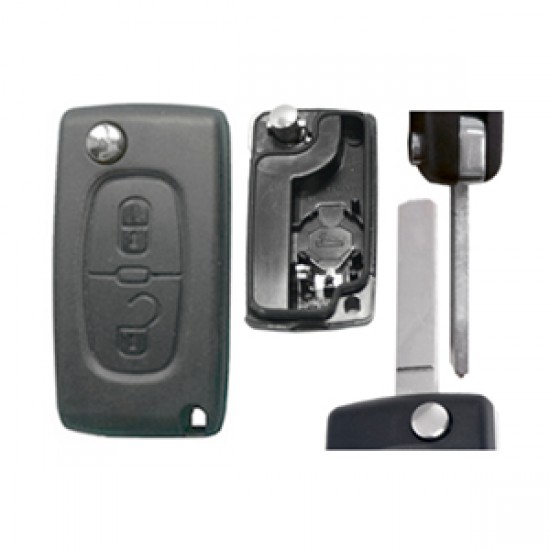 ΑΝΤΑΛΛΑΚΤΙΚΟ ΚΛΕΙΔΙ ΓΙΑ PEUGEOT 307 ΑΝΤΑΛΛΑΚΤΙΚΟ ΚΛΕΙΔΙ ΜΕ ΚΑΛΥΜΜΑ 2 ΚΟΥΜΠΙΩΝ/ ΛΑΜΑ VA2 (ΜΕ ΥΠΟΣΤΗΡΙΞΗ ΜΠΑΤΑΡΙΑΣ) ΧΩΡΙΣ ΚΛΕΙΔΙ DGA - 1 ΤΕΜ.