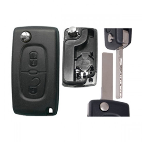 ΑΝΤΑΛΛΑΚΤΙΚΟ ΚΛΕΙΔΙ ΓΙΑ PEUGEOT 207 ΑΝΑΔΙΠΛΟΥΜΕΝΟ ΑΝΤΑΛΛAKT.ΚΛΕΙΔΙ ΜΕ ΚΑΛΥΜΜΑ 2 ΚΟΥΜΠΙΩΝ/ ΛΑΜΑ HU83 (ME ΥΠΟΣΤΗΡΙΞΗ ΜΠΑΤΑΡ.) ΧΩΡΙΣ ΚΛΕΙΔΙ DGA - 1 ΤΕΜ.