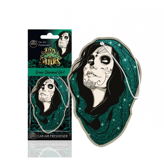 ΑΡΩΜΑΤΙΚΟ ΚΡΕΜΑΣΤΟ AROMA CAR MUERTOS GREEN DIAMONT GIRL ΑMiO - 1 TEM. ΑΡΩΜΑΤΙΚΟ ΚΡΕΜΑΣΤΟ AROMA CAR MUERTOS GREEN DIAMONT GIRL ΑMiO - 1 TEM.