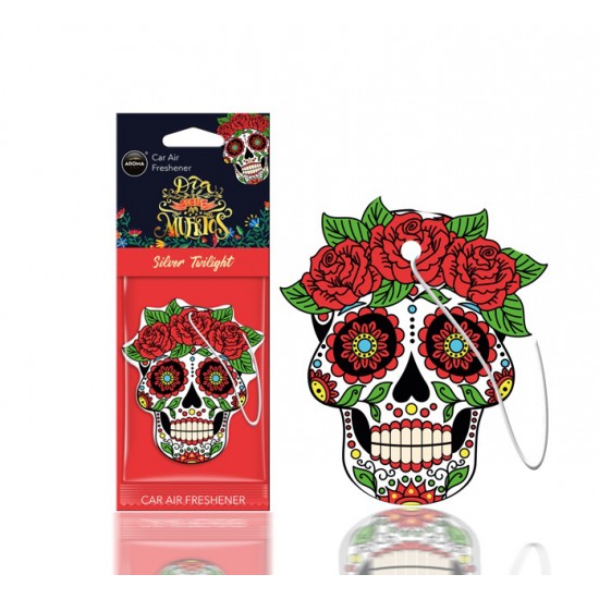 ΑΡΩΜΑΤΙΚΟ ΚΡΕΜΑΣΤΟ AROMA CAR MUERTOS  SILVER TATTOO ΑMiO - 1 TEM. ΑΡΩΜΑΤΙΚΟ ΚΡΕΜΑΣΤΟ AROMA CAR MUERTOS  SILVER TATTOO ΑMiO - 1 TEM.