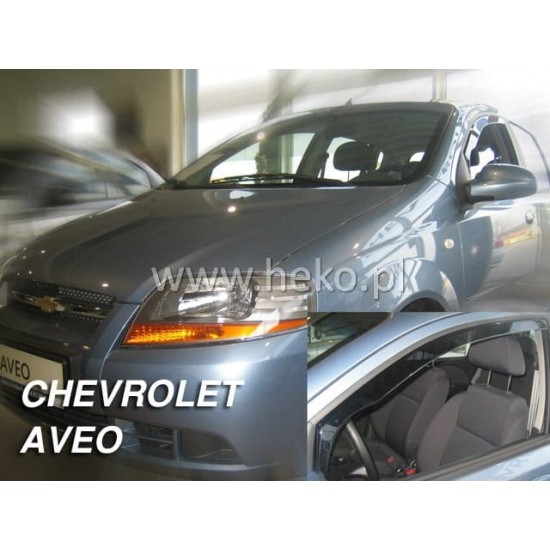 ΑΝΕΜΟΘΡΑΥΣΤΕΣ ΓΙΑ CHEVROLET AVEO CLASSIC 5D 2004-2011 / KALOS 5D 2004-2008 HTB ΖΕΥΓΑΡΙ ΑΠΟ ΕΥΚΑΜΠΤΟ ΦΙΜΕ ΠΛΑΣΤΙΚΟ HEKO - 2 ΤΕΜ.