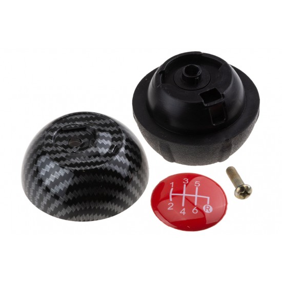 ΠΟΜΟΛΟ ΤΑΧΥΤΗΤΩΝ ΜΑΡΚΕ ΜΕ ΕΝΔΕΙΞΗ 6 ΤΑΧΥΤΗΤΩΝ ΣΕ ΚΟΚΚΙΝΟ-ΜΑΥΡΟ-ΚΑΡΜΠΟΝ ΧΡΩΜΑ ΓΙΑ FIAT 500 ABARTH 2007+ NTY - 1 ΤΕΜ.