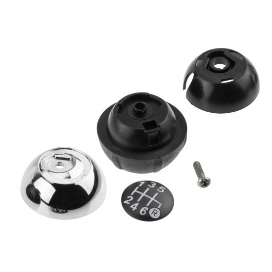 ΠΟΜΟΛΟ ΤΑΧΥΤΗΤΩΝ ΜΑΡΚΕ ΜΕ ΕΝΔΕΙΞΗ 6 ΤΑΧΥΤΗΤΩΝ ΣΕ ΧΡΩΜΙΟ-ΑΣΗΜΙ-ΜΑΥΡΟΧΡΩΜΑ ΓΙΑ FIAT 500 ABARTH 2007+ NTY - 1 ΤΕΜ.