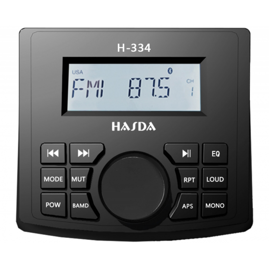 HASDA MP3 PLAYER H-334 4x50W ΜΕ ΡΑΔΙΟΦΩΝΟ/USB/BLUETOOTH (ΑΔΙΑΒΡΟΧΟ/ΜΑΥΡΟ) HASDA MP3 PLAYER H-334 4x50W ΜΕ ΡΑΔΙΟΦΩΝΟ/USB/BLUETOOTH (ΑΔΙΑΒΡΟΧΟ/ΜΑΥΡΟ)