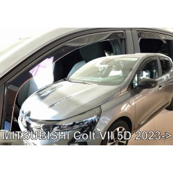 ΑΝΕΜΟΘΡΑΥΣΤΕΣ ΓΙΑ MITSUBISHI COLT 5D 2023+ ΖΕΥΓΑΡΙ ΑΠΟ ΕΥΚΑΜΠΤΟ ΦΙΜΕ ΠΛΑΣΤΙΚΟ HEKO - 4 ΤΕΜ.