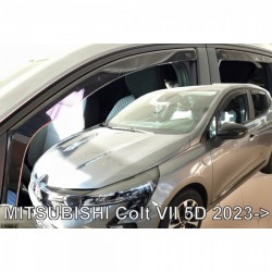 ΑΝΕΜΟΘΡΑΥΣΤΕΣ ΓΙΑ MITSUBISHI COLT 5D 2023+ ΣΕΤ ΑΥΤΟΚΙΝΗΤΟΥ ΑΠΟ ΕΥΚΑΜΠΤΟ ΦΙΜΕ ΠΛΑΣΤΙΚΟ HEKO - 2 ΤΕΜ