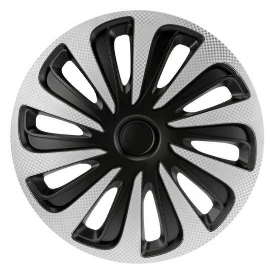 Lampa - Τάσι Αυτοκινήτου 13’’ Kojin Carbon TECH-ONE από υλικό ABS Ασημί / Μαύρο - 1 TEM (L3147.1)