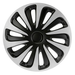 Lampa - Σετ Τάσια Αυτοκινήτου 14’’ Kojin Carbon TECH-ONE από υλικό ABS Ασημί / Μαύρο - 4 TEM (L3147.8)