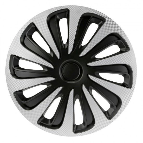 Lampa - Σετ Τάσια Αυτοκινήτου 14’’ Kojin Carbon TECH-ONE από υλικό ABS Ασημί / Μαύρο - 4 TEM (L3147.8)