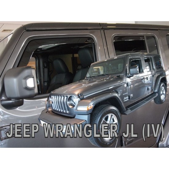 ΑΝΕΜΟΘΡΑΥΣΤΕΣ ΓΙΑ JEEP WRANGLER JL IV 5D 2019+ ΣΕΤ ΑΥΤΟΚΙΝΗΤΟΥ ΑΠΟ ΕΥΚΑΜΠΤΟ ΦΙΜΕ ΠΛΑΣΤΙΚΟ HEKO - 4 ΤΕΜ.
