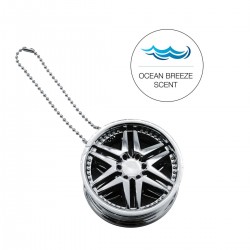 ΑΡΩΜΑΤΙΚΟ ΚΡΕΜΑΣΤΟ ΣΕ ΣΧΗΜΑ ΖΑΝΤΑΣ CHROME WHEEL OCEAN BREEZE 6cm SIMONI RACING - 1 TEM. ΑΡΩΜΑΤΙΚΟ ΚΡΕΜΑΣΤΟ ΣΕ ΣΧΗΜΑ ΖΑΝΤΑΣ CHROME WHEEL OCEAN BREEZE 6cm SIMONI RACING - 1 TEM.