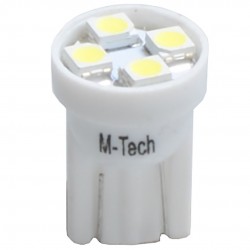 T10 W5W 12V W2,1x9,5d LED 4xSMD3528 ΛΕΥΚΟ (ΚΑΡΦΩΤΟ ΑΚΑΛΥΚΟ) 1ΤΕΜ. M-TECH T10 W5W 12V W2,1x9,5d LED 4xSMD3528 ΛΕΥΚΟ (ΚΑΡΦΩΤΟ ΑΚΑΛΥΚΟ) 1ΤΕΜ. M-TECH